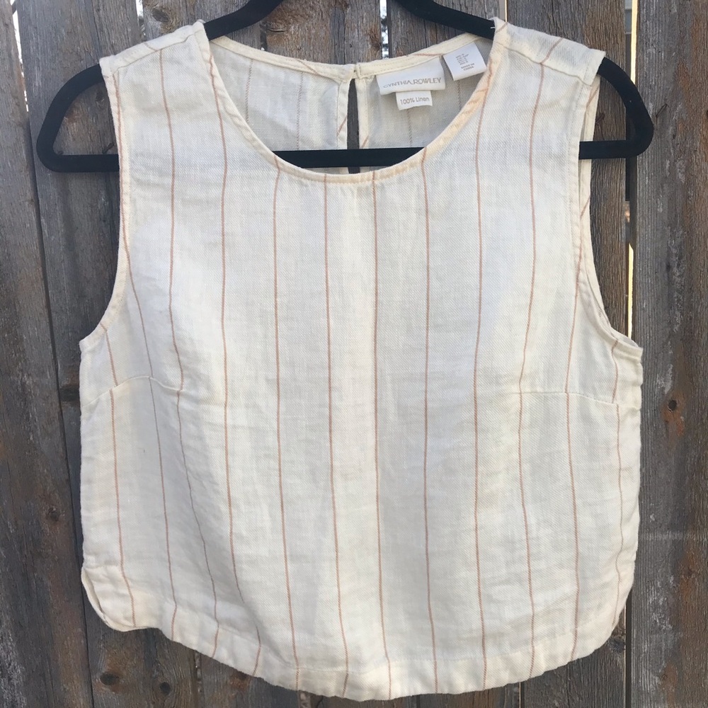 Cropped linen top size small